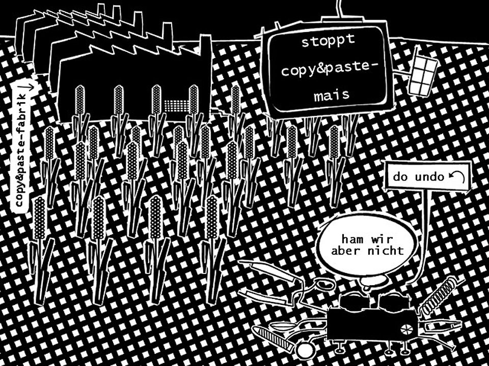 Bob Schroeder | resistenz | copy&paste-fabrik. stoppt copy&paste-mais. ham wir aber nicht. do undo.