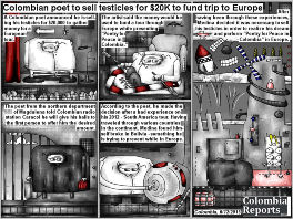 Bob Schroeder | Colombian poet to sell testicles for $20K to fund trip to Europe | Preview